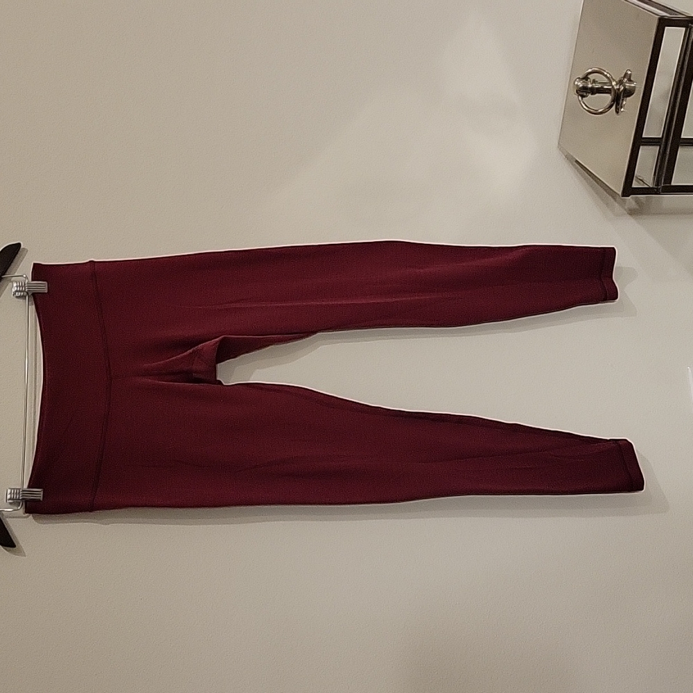 Lululemon Wunder Under Rust Berry Blumble Berry Leggings Size 10 - Picture 2 of 10